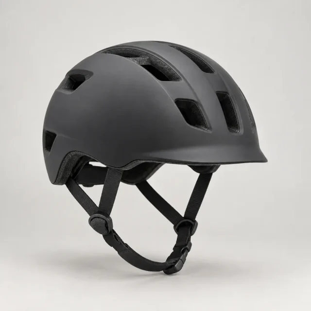 Unbranded matte commuter helmet on a neutral background